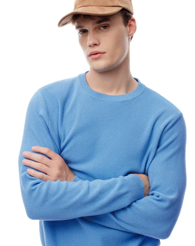 Buzo regular tejido algodón azul hombre sold by Gef