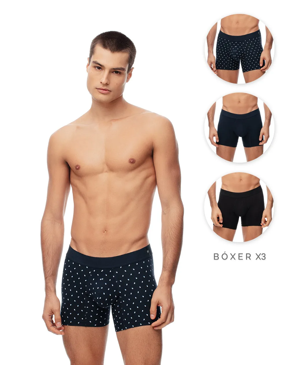 Bóxer medio algodón jersey x3unds surtido sold by Gef