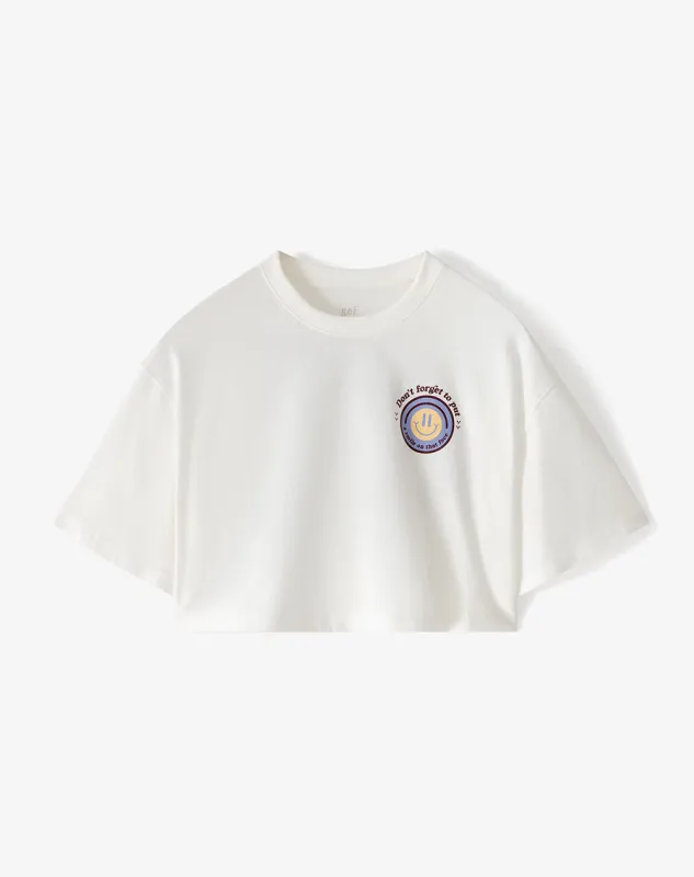 Camiseta crop regular algodón estampada mujer sold by Gef