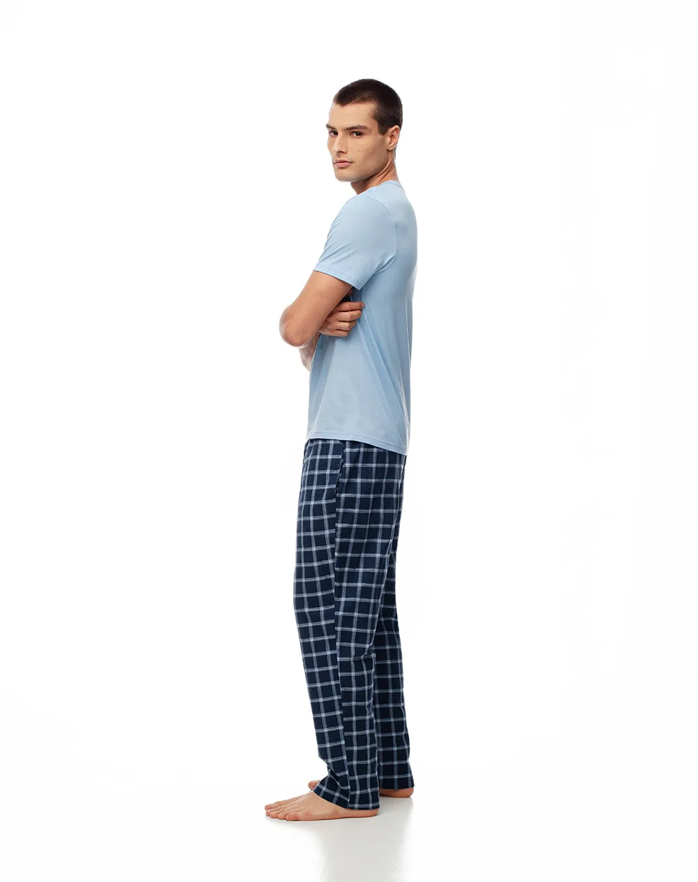 Camiseta + pantalón de pijama algodón azul hombre sold by Gef product image thumbnail 5