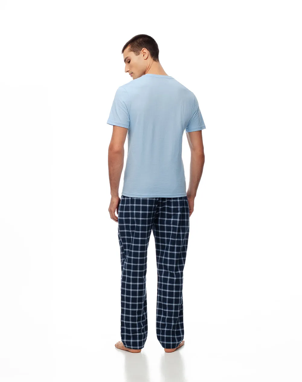 Camiseta + pantalón de pijama algodón azul hombre sold by Gef product image thumbnail 2
