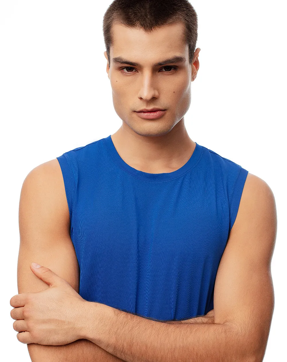 Camisilla deportiva antibacterial azul hombre sold by Gef product image thumbnail 4