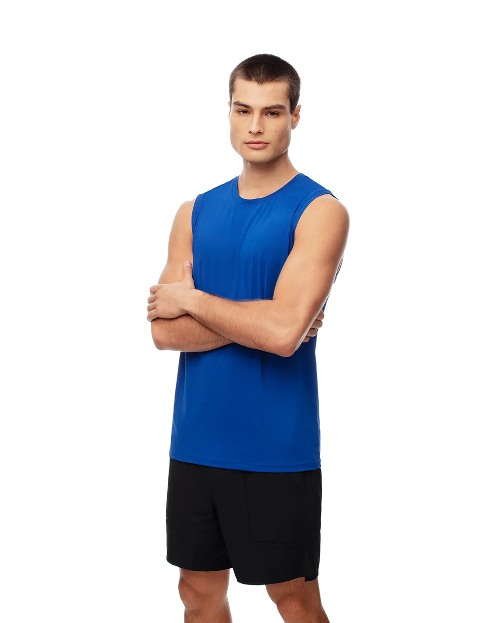 Camisilla deportiva antibacterial azul hombre sold by Gef