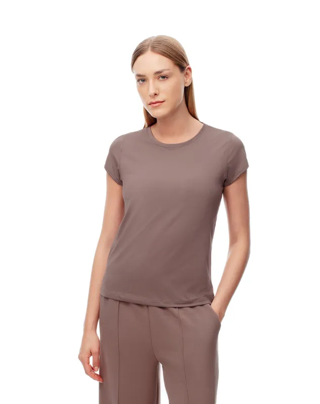 Camiseta deportiva secado rápido café mujer sold by Gef