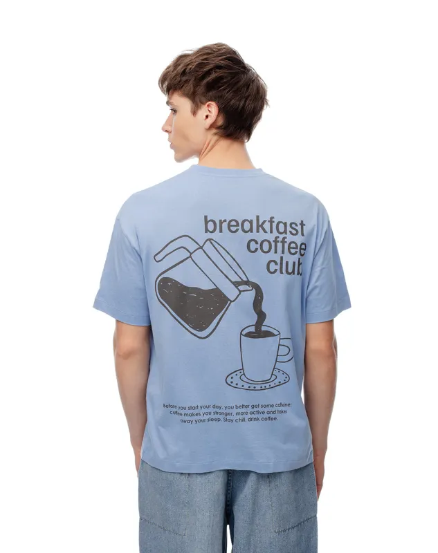 Camiseta regular fit manga corta azul sold by Gef