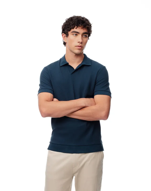 Polo regular algodón azul hombre made by Gef