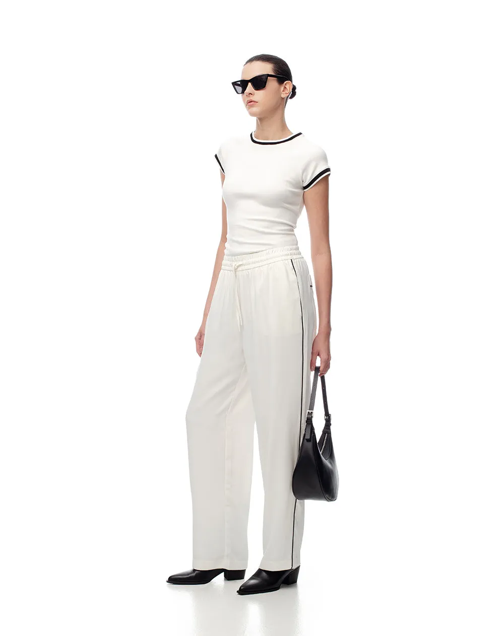 Pantalón tiro alto liviano blanco mujer sold by Gef