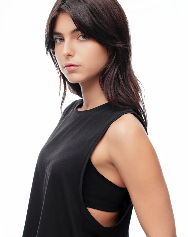 Camiseta esqueleto deportiva negra mujer made by Gef