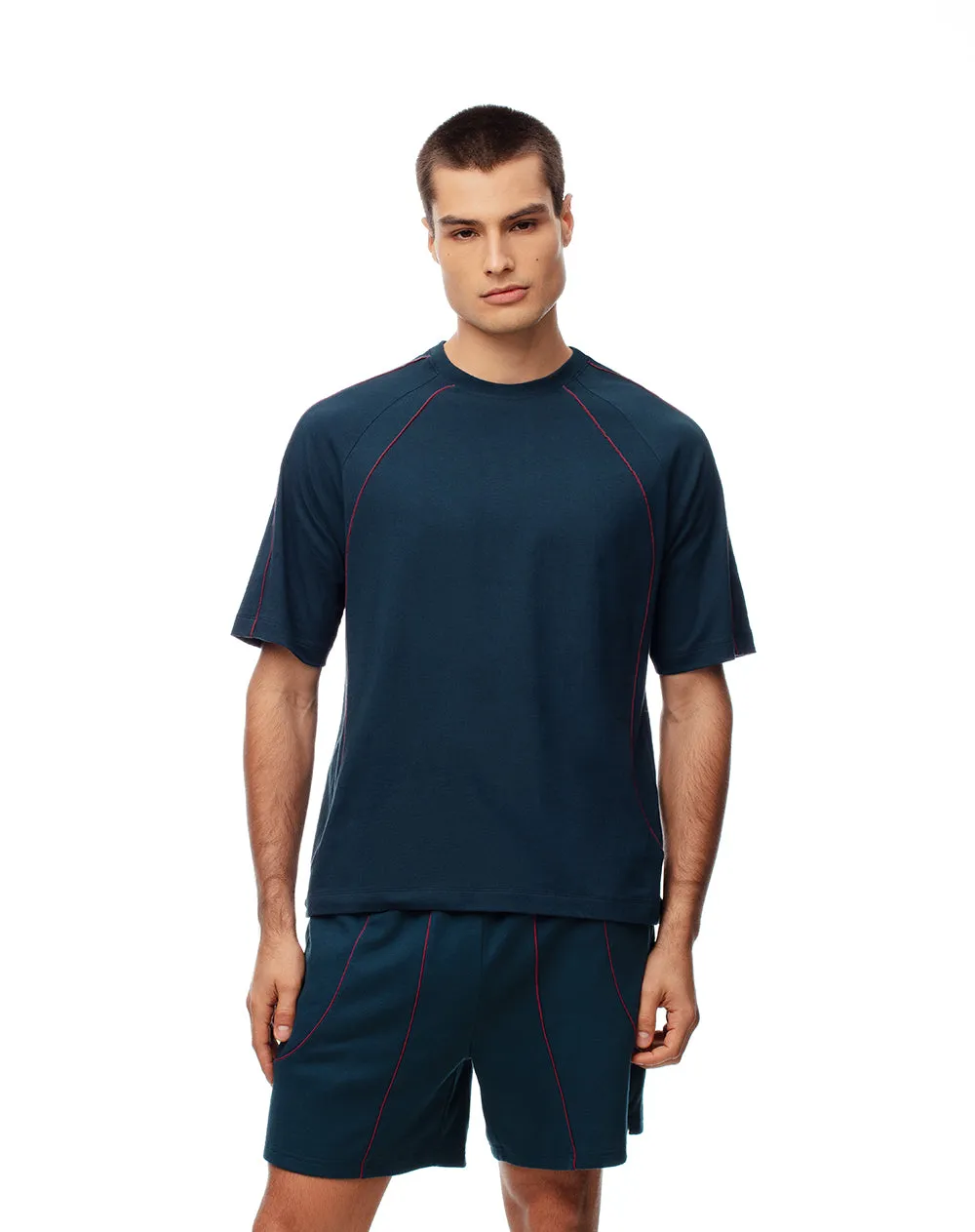 Camiseta relax algodón azul hombre sold by Gef