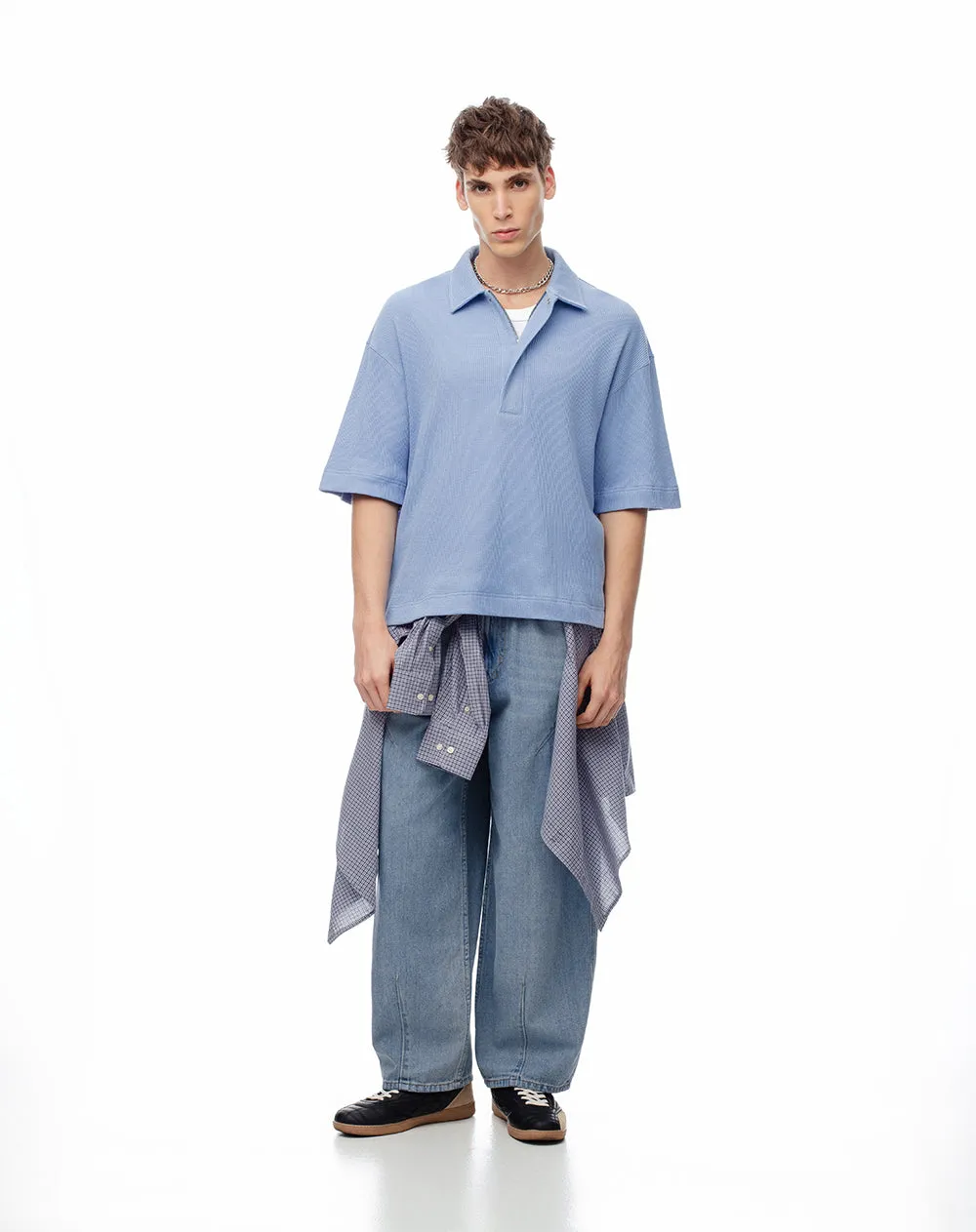 Polo oversize azul hombre sold by Gef product image thumbnail 4
