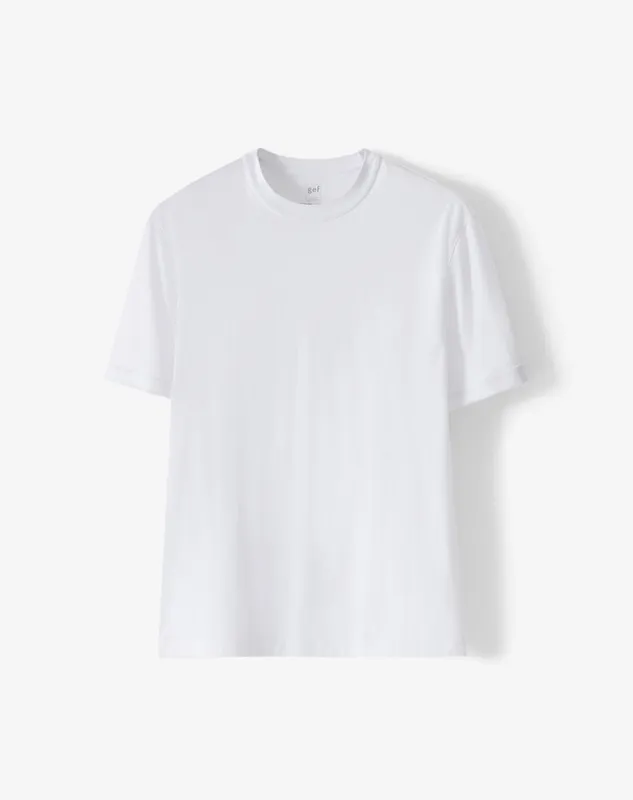 Camiseta regular algodón blanca hombre made by Gef