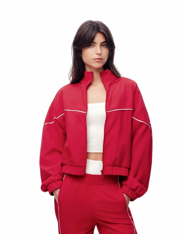 Chaqueta cropped secado rápido rojo mujer sold by Gef