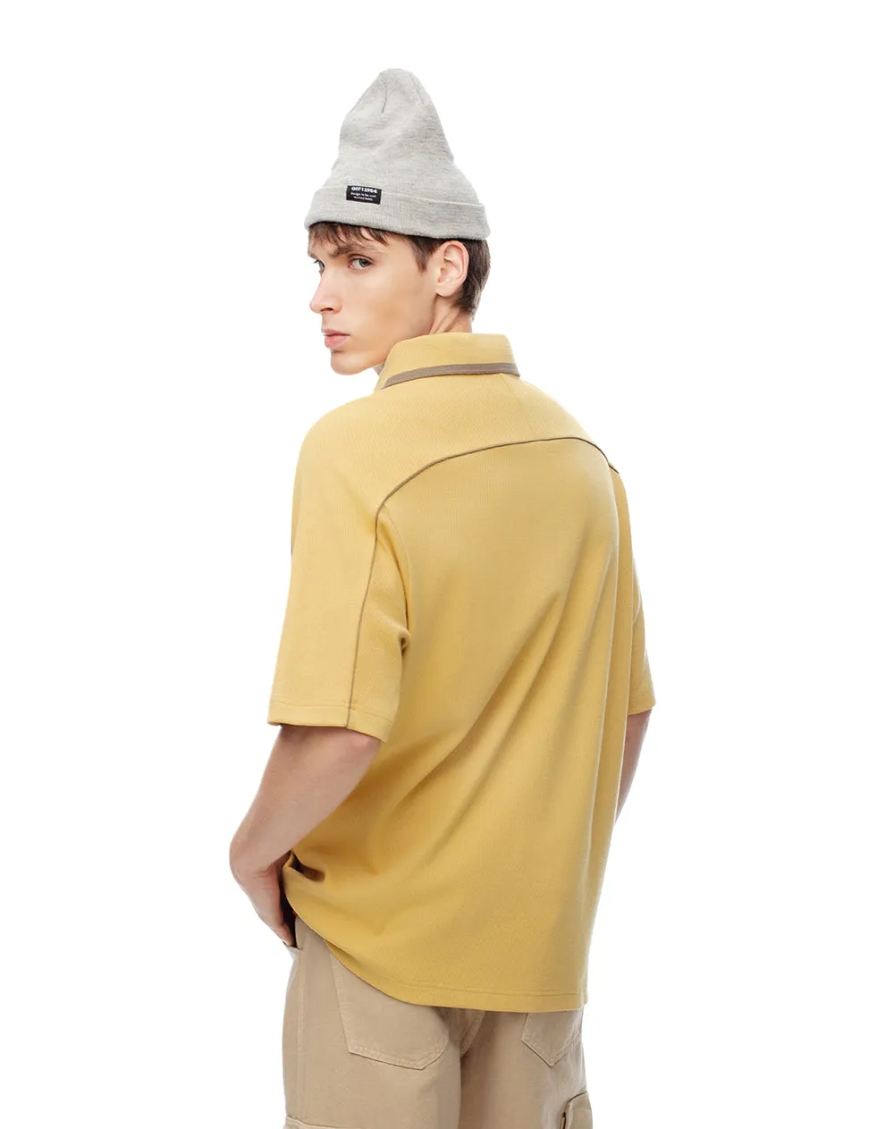 Camiseta tipo polo oversize amarilla hombre sold by Gef product image thumbnail 2