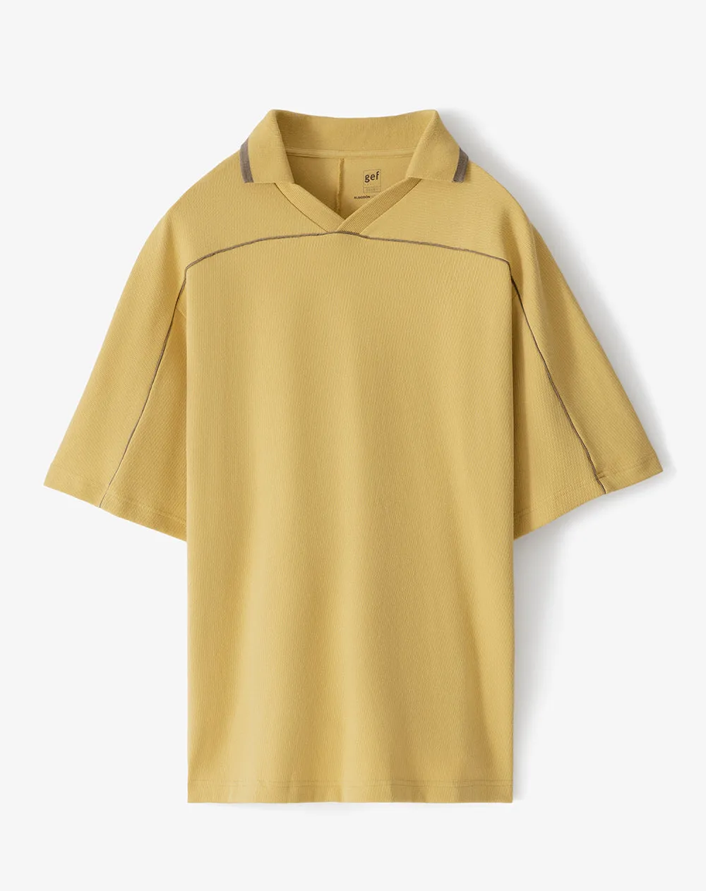 Camiseta tipo polo oversize amarilla hombre sold by Gef product image thumbnail 5