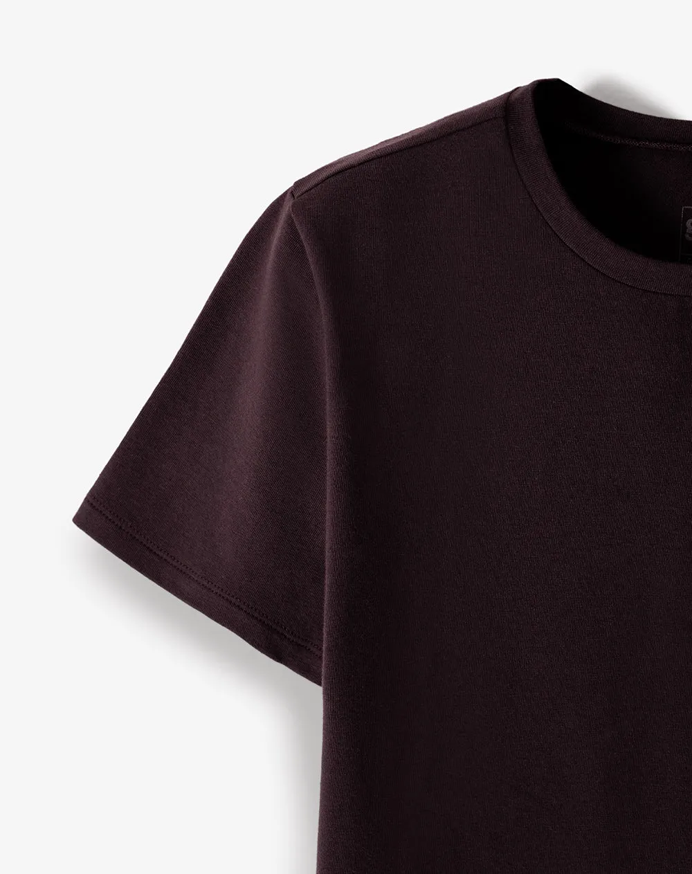 Camiseta crop slim algodón vino tinto mujer sold by Gef product image thumbnail 2