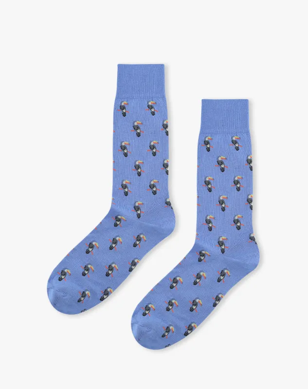 Medias largas azules dibujo sold by Gef