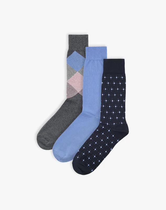 Medias hombres largas pack x3 surtido made by Gef