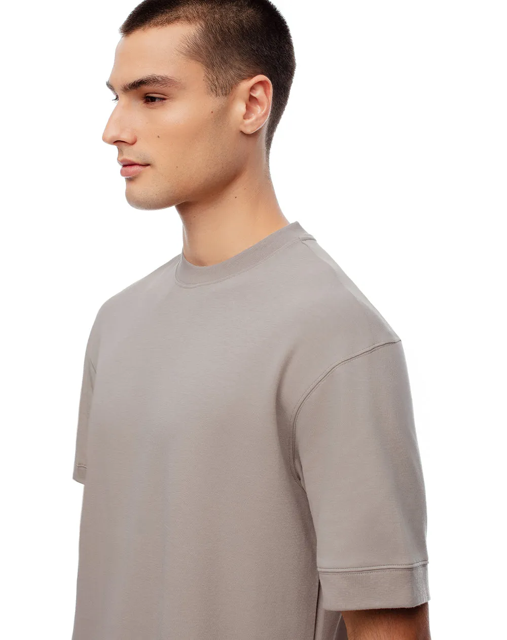 Camiseta oversized manga corta taupe hombre sold by Gef product image thumbnail 3