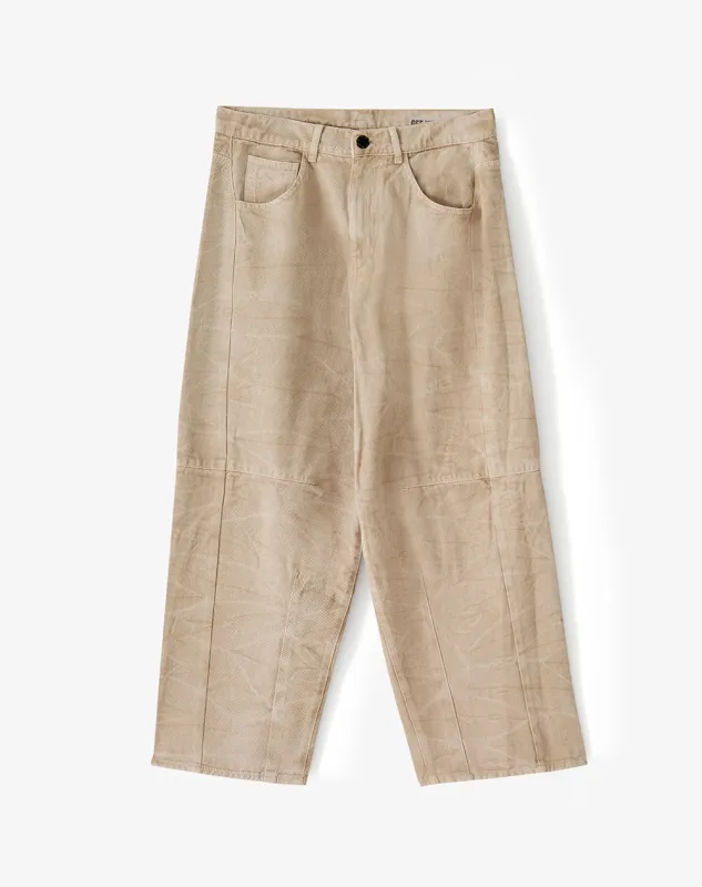 Jean baggy tiro medio café hombre made by Gef