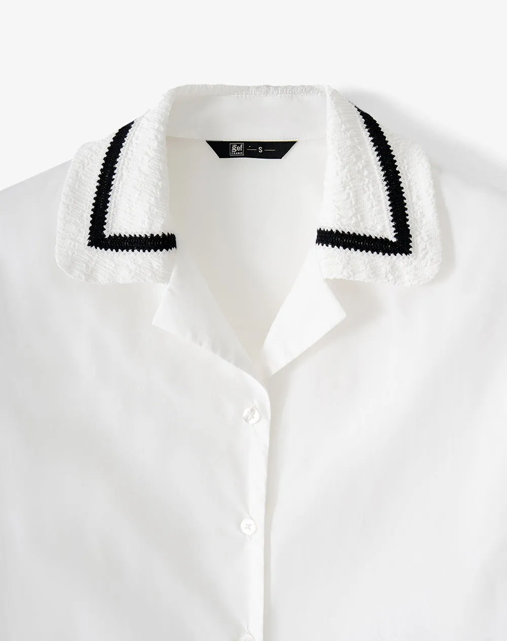 Camisa manga corta oversize blanca mujer sold by Gef product image thumbnail 2