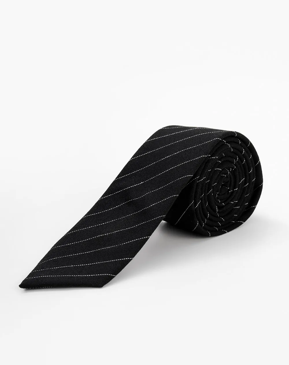 Corbata clásica negra rayas unisex sold by Gef
