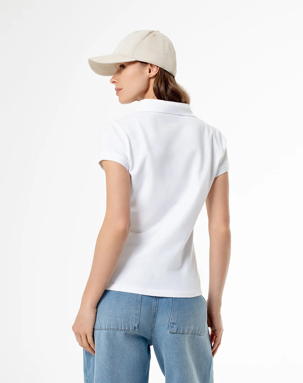 Polo slim algodón blanca mujer sold by Gef product image thumbnail 2