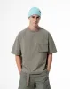 Camiseta regular fit manga corta verde sold by Gef