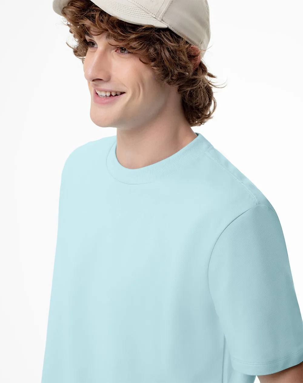 Camiseta oversized fit manga corta azul sold by Gef product image thumbnail 3