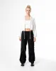 Pantalón parachute tiro medio algodón negro para mujer sold by Gef