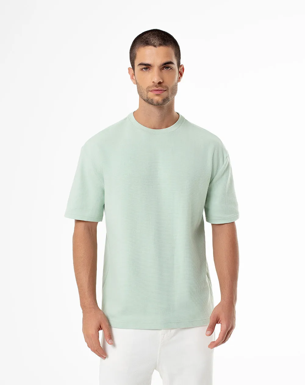 Camiseta oversized verde hombre sold by Gef