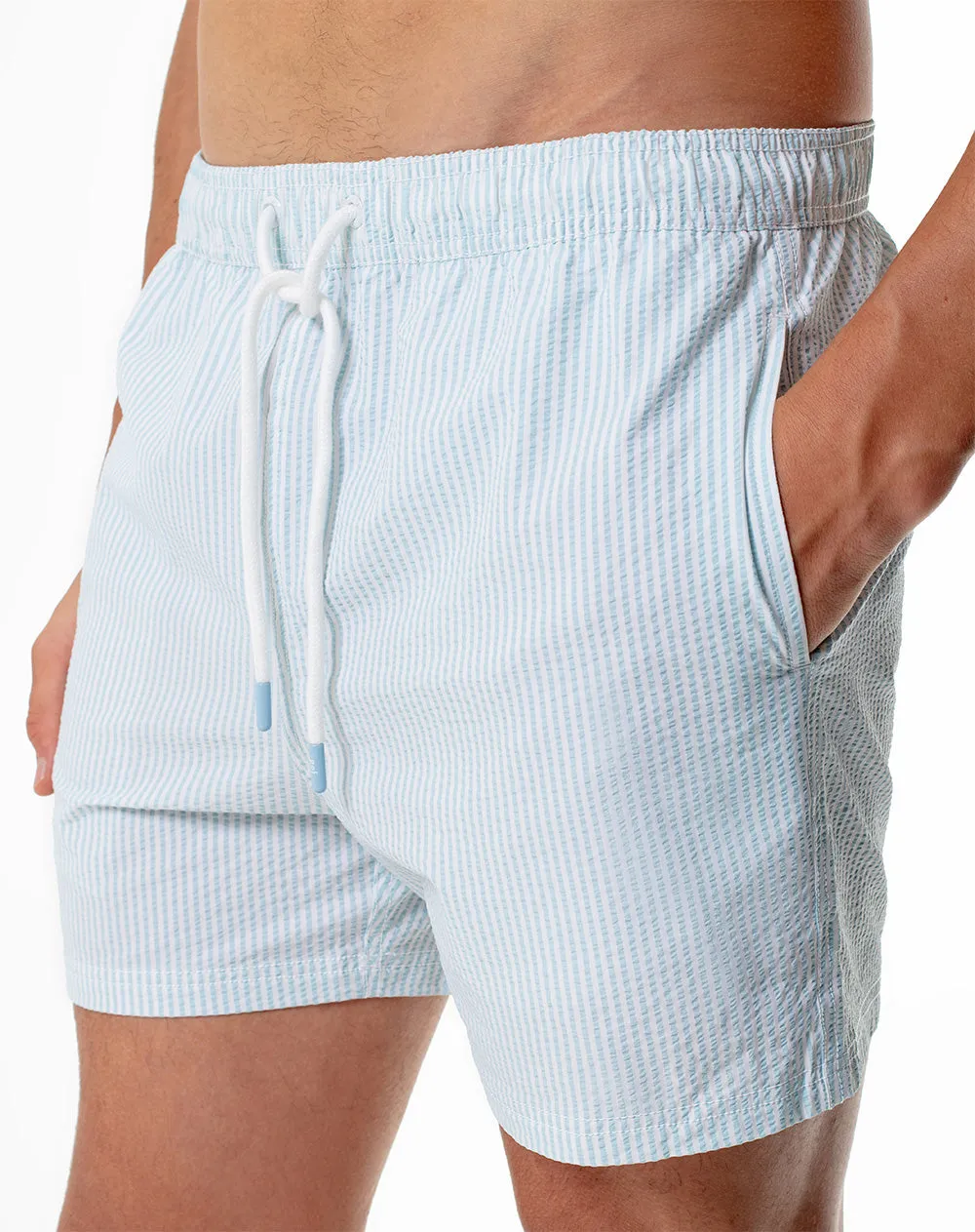 Pantaloneta de baño azul rayas hombre sold by Gef product image thumbnail 4