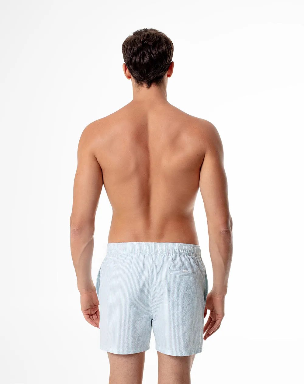 Pantaloneta de baño azul rayas hombre sold by Gef product image thumbnail 2