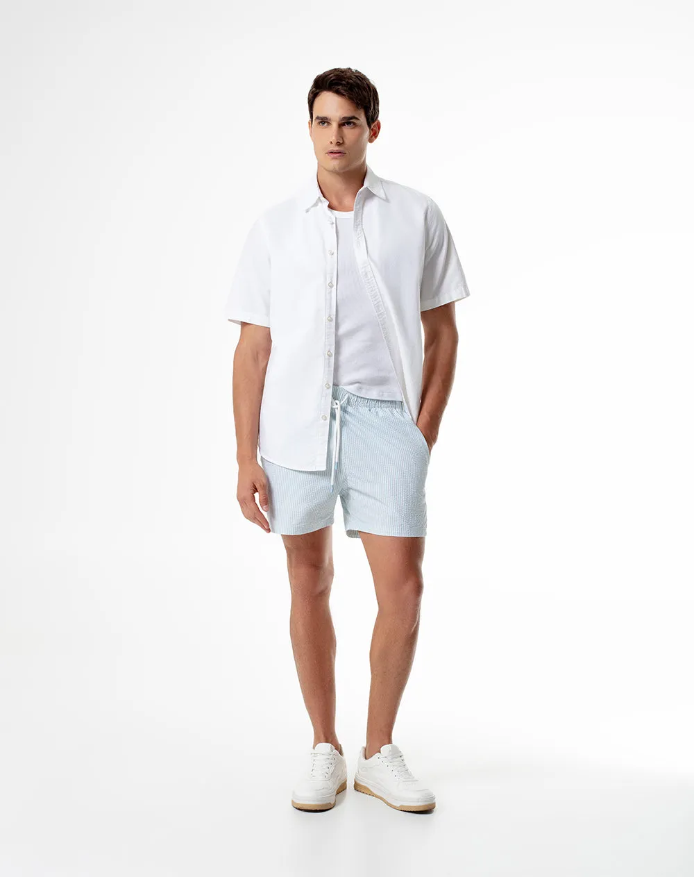 Pantaloneta de baño azul rayas hombre sold by Gef product image thumbnail 3