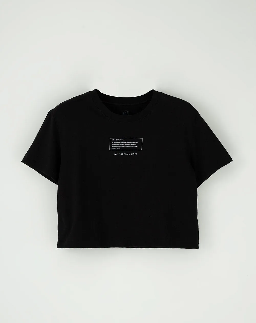 Camiseta Lite cropped fit manga corta negra sold by Gef product image thumbnail 5