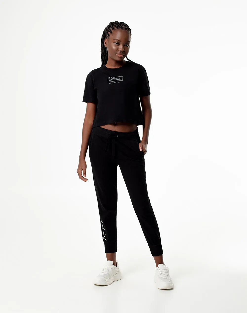 Camiseta Lite cropped fit manga corta negra sold by Gef product image thumbnail 4