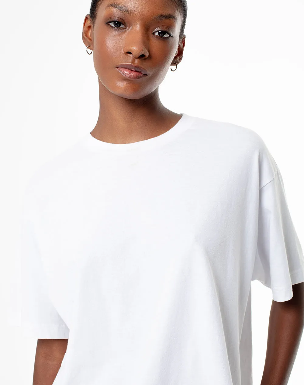 Camiseta oversize algodón blanca mujer sold by Gef product image thumbnail 3