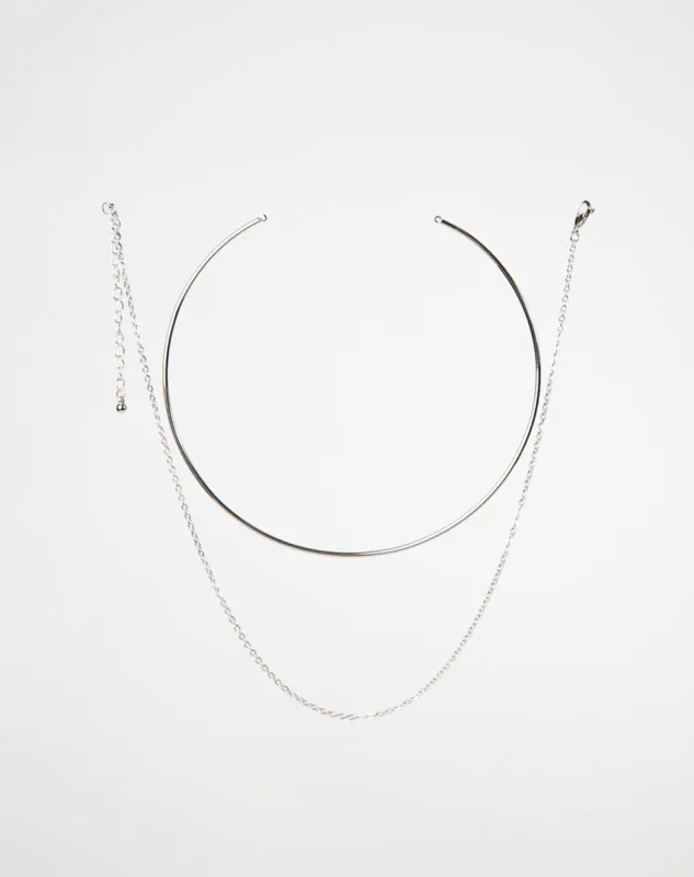 Collar plateado sold by Gef