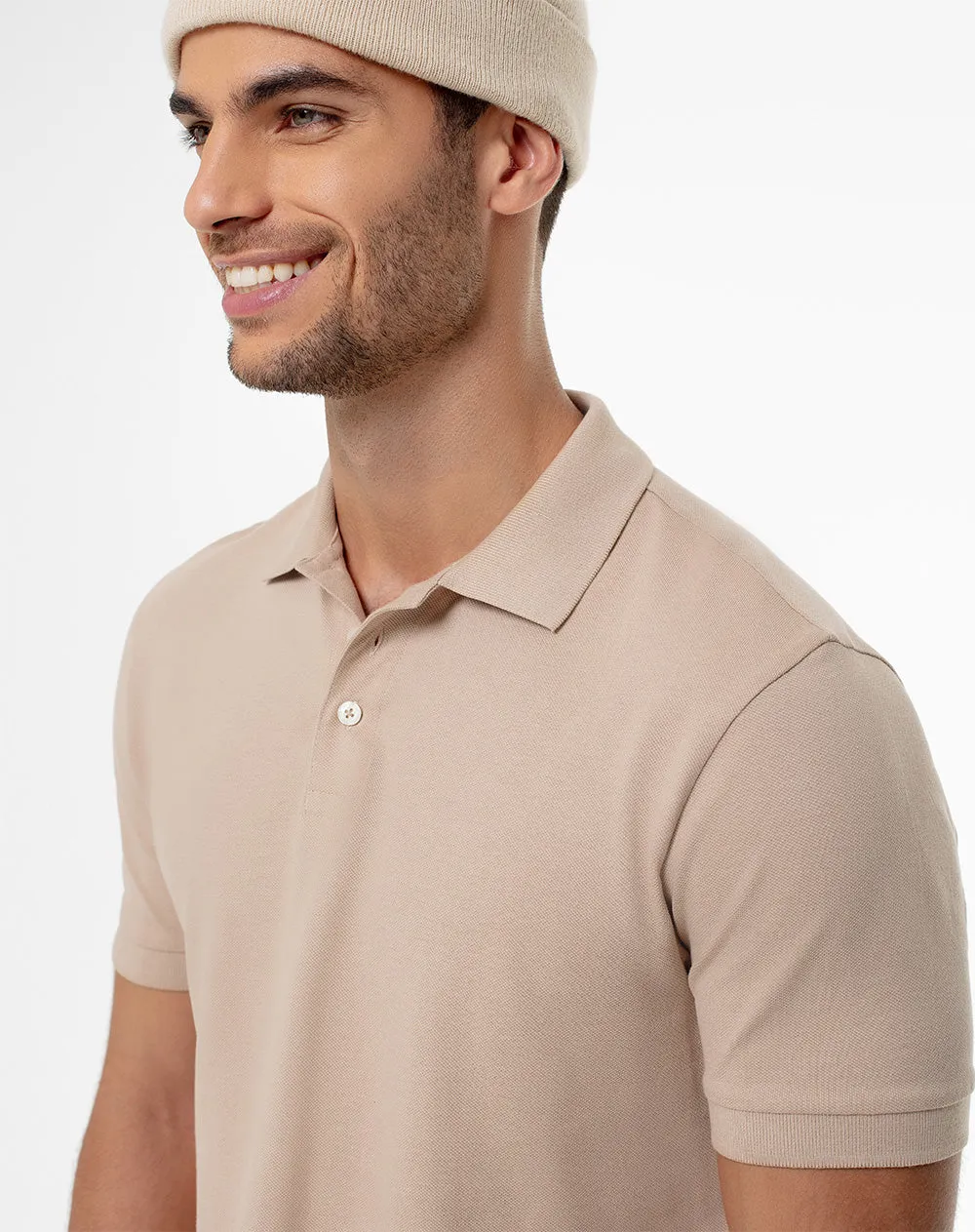 Polo slim algodón caqui hombre sold by Gef product image thumbnail 3