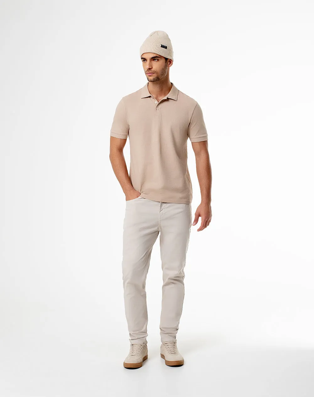 Polo slim algodón caqui hombre sold by Gef product image thumbnail 4