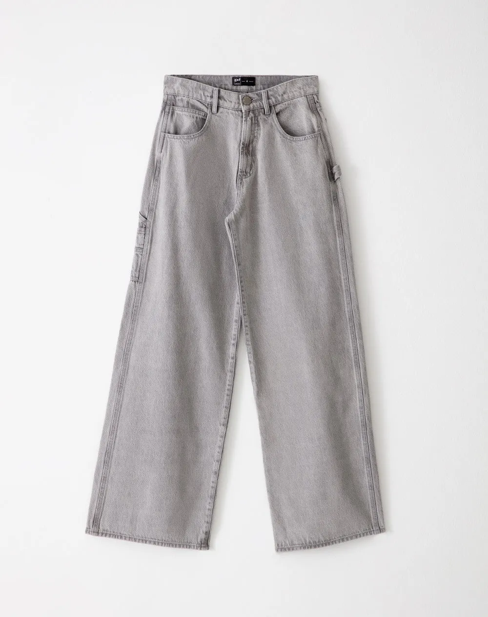 Pantalón relaxed fit tiro alto denim gris sold by Gef product image thumbnail 5