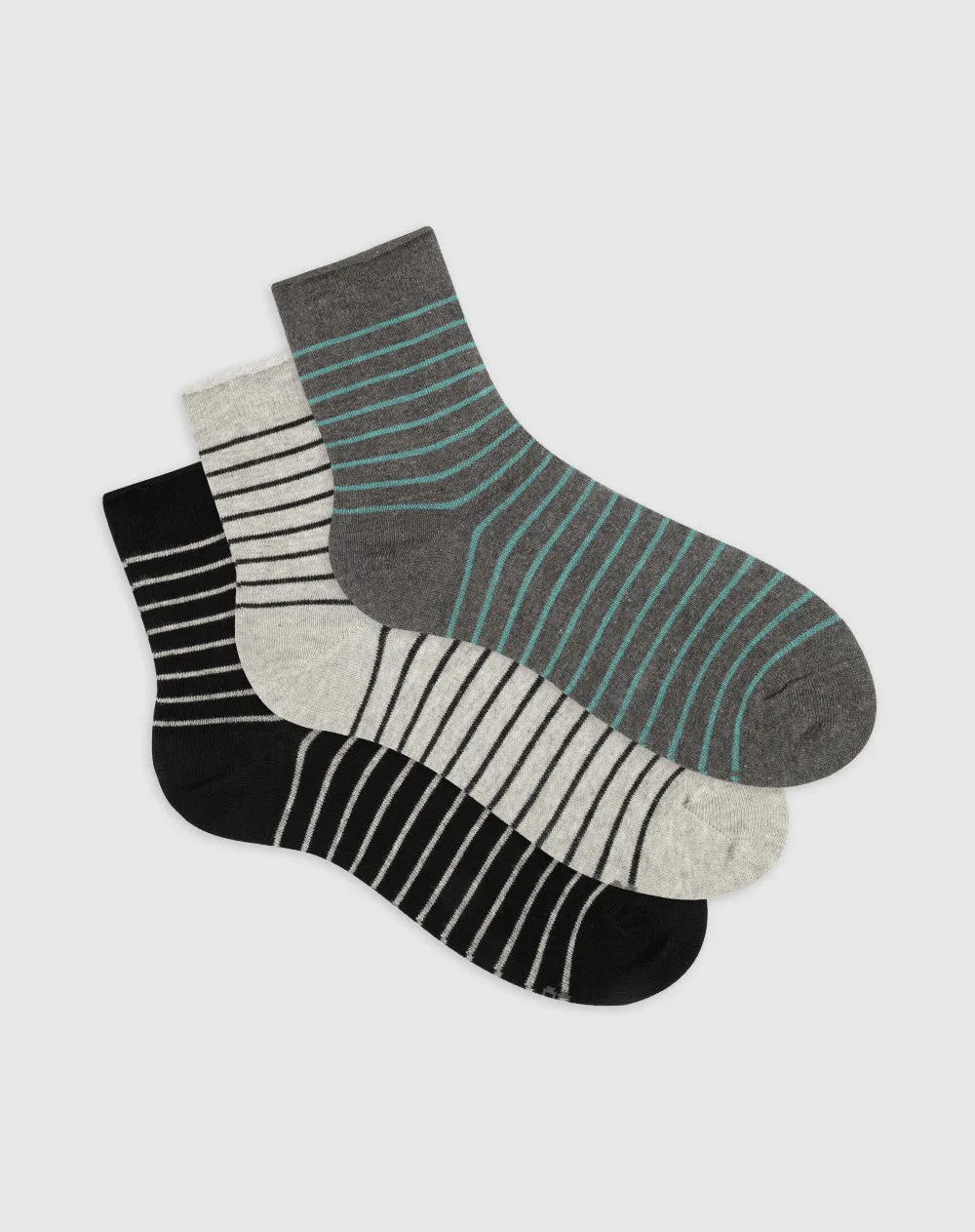 Medias mujer tobillera algodón pack x3 surtido sold by Gef