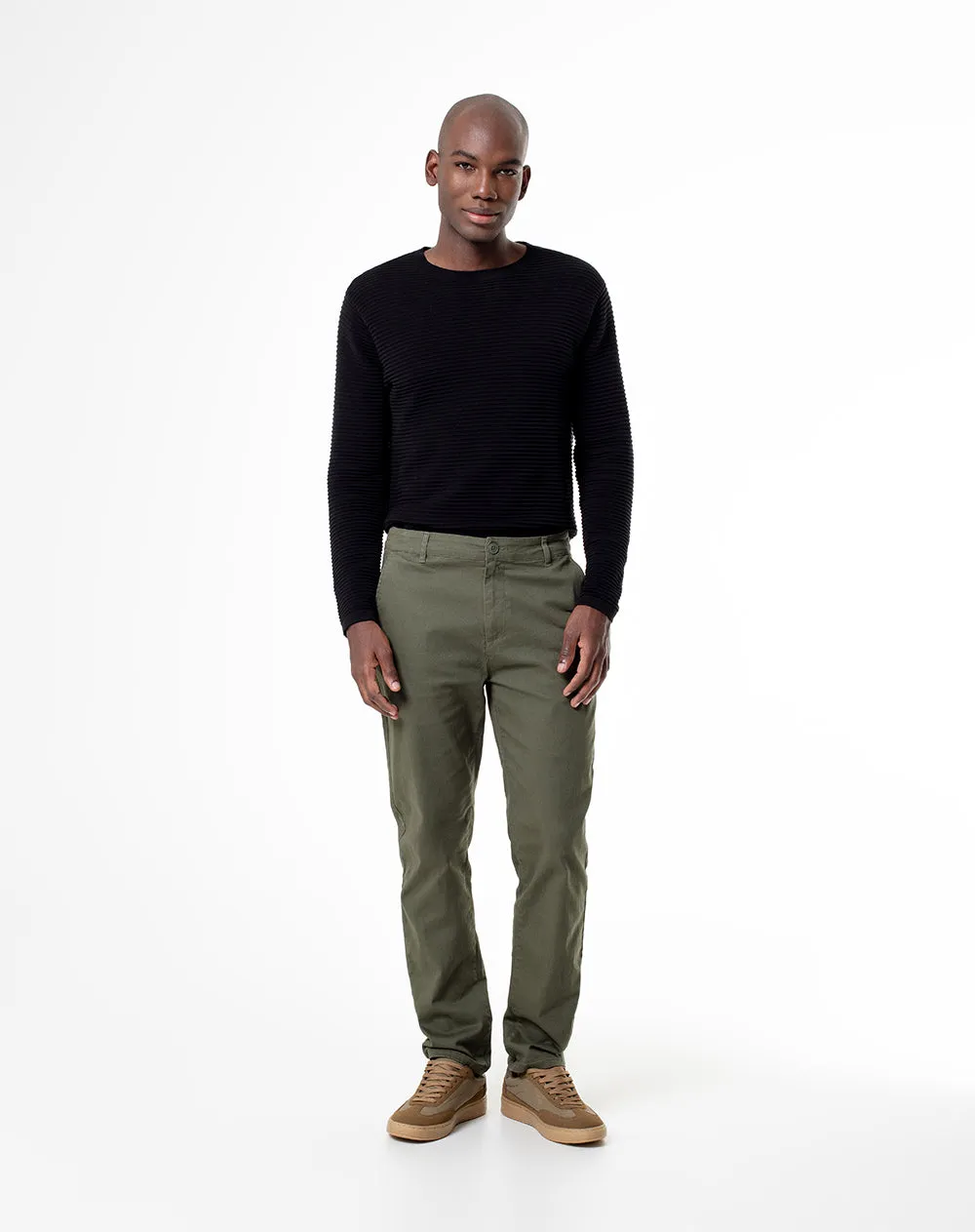 Pantalón chino slim 98% algodón verde hombre sold by Gef