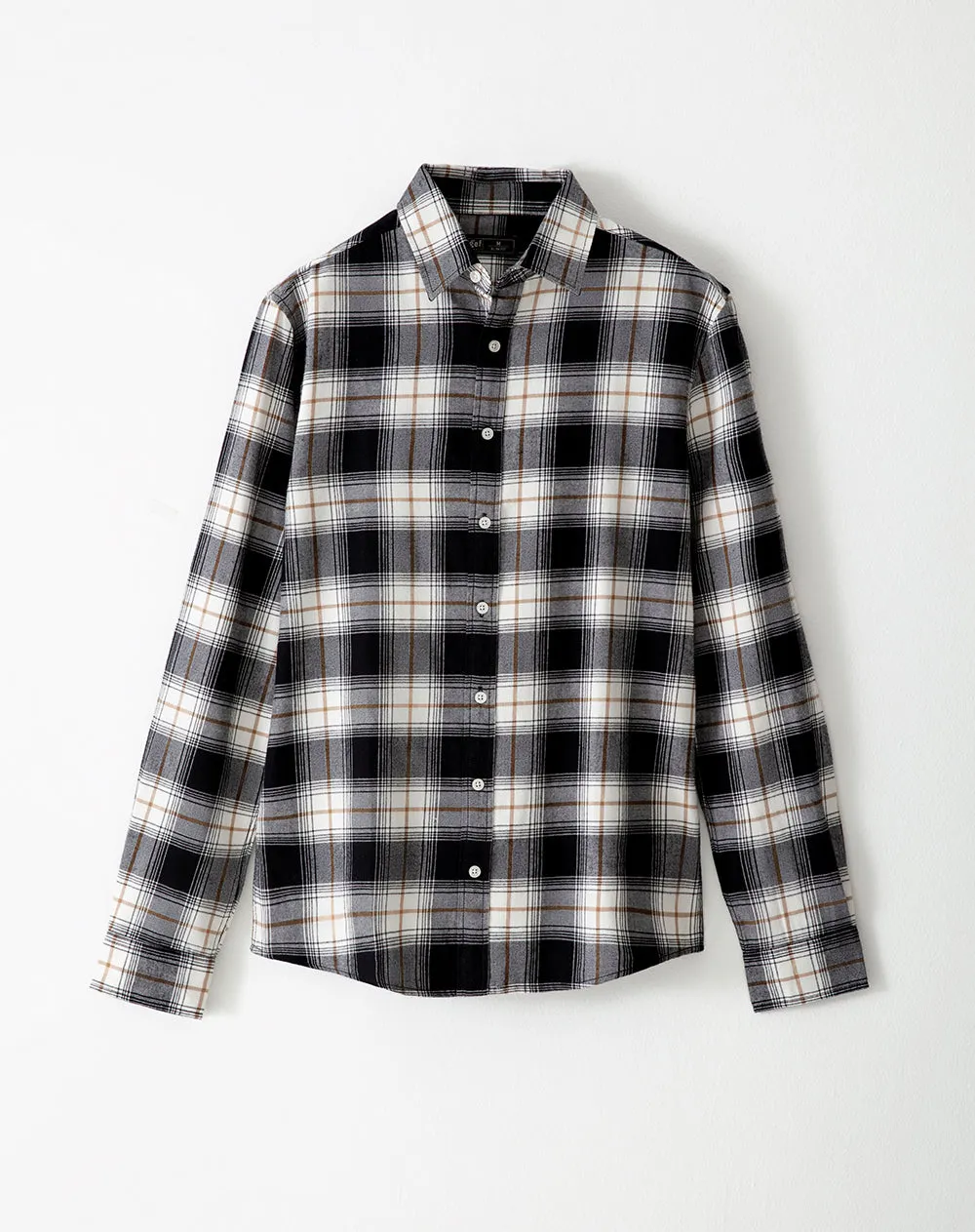 Camisa slim fit manga larga negra con cuadros sold by Gef product image thumbnail 5