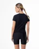 Camiseta deportiva mujer ajustada y secado rápido negra sold by Gef