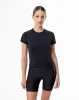 Camiseta deportiva mujer ajustada y secado rápido negra sold by Gef