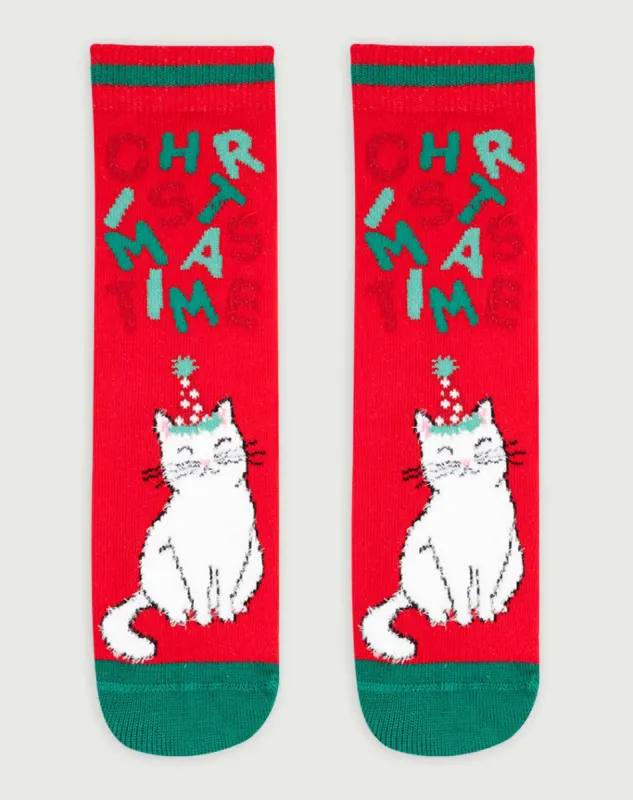 Medias largas rojas dibujo sold by Gef