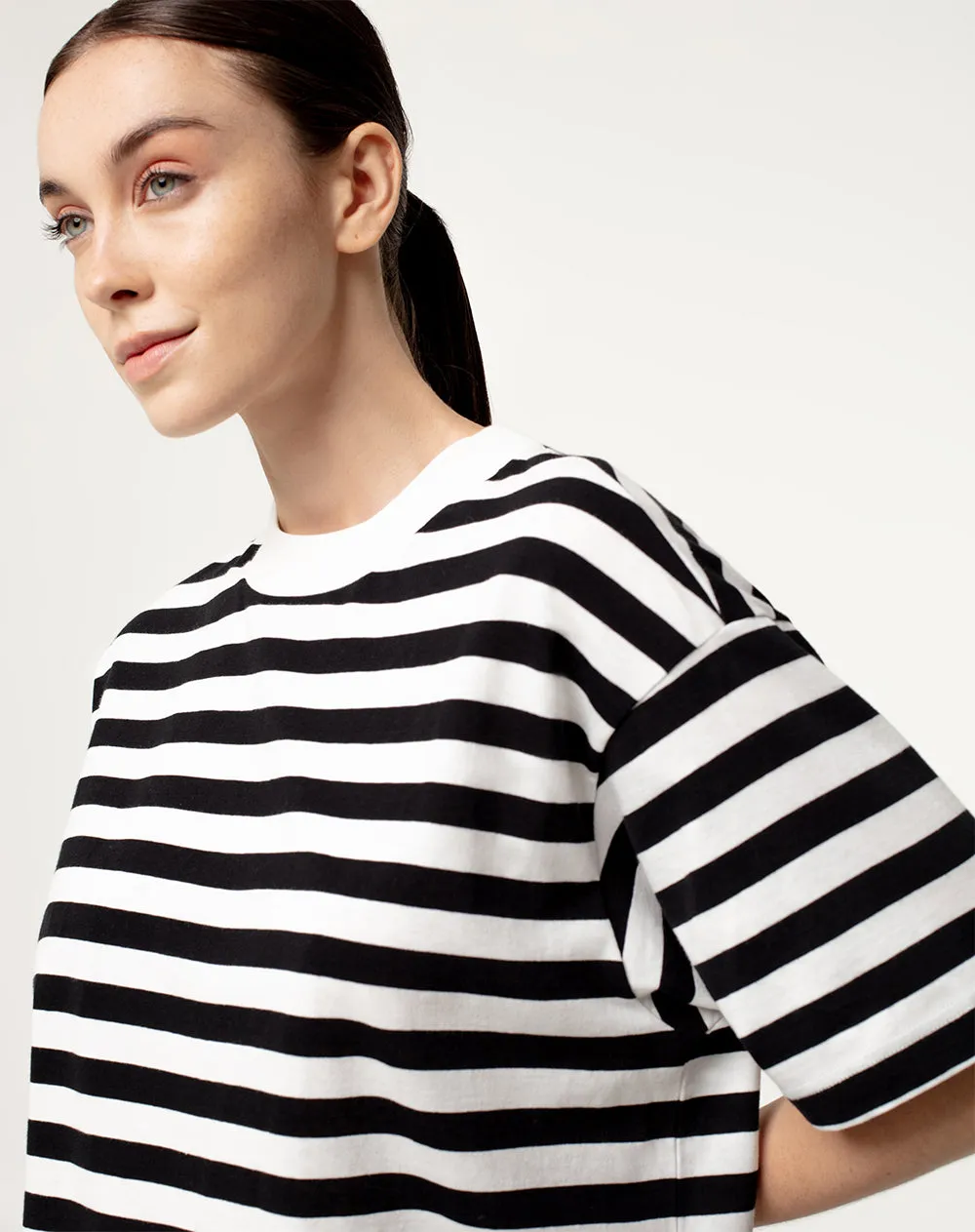 Camiseta oversize algodón rayas mujer sold by Gef product image thumbnail 3