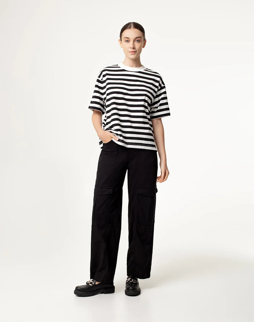 Camiseta oversize algodón rayas mujer sold by Gef product image thumbnail 4