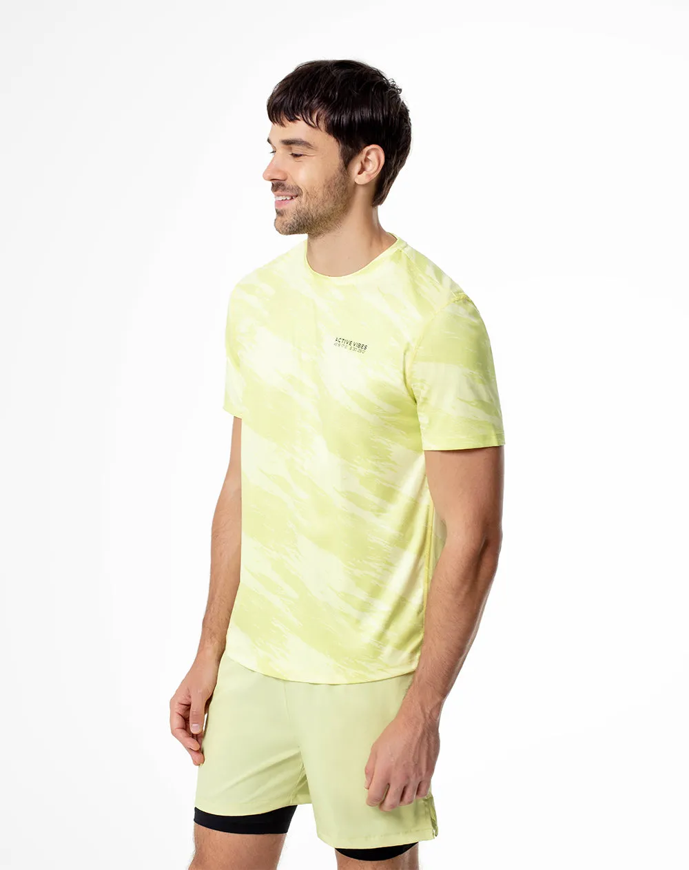 Camiseta slim fit manga corta verde estampada sold by Gef product image thumbnail 3