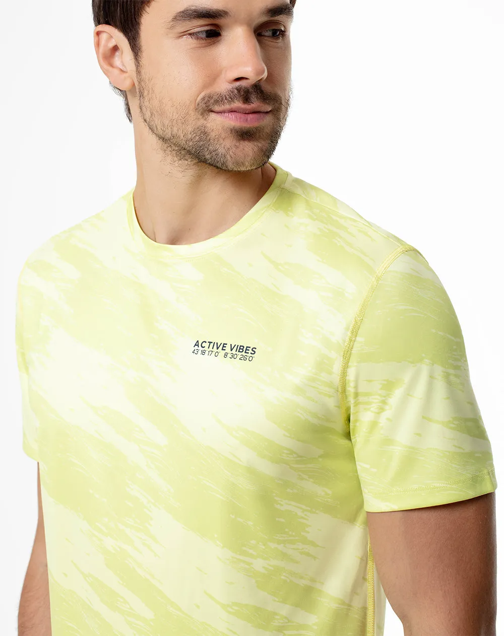 Camiseta slim fit manga corta verde estampada sold by Gef product image thumbnail 4